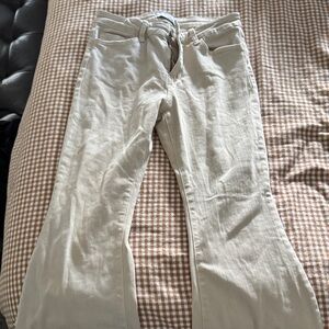 Elegant Cream Flare Jeans